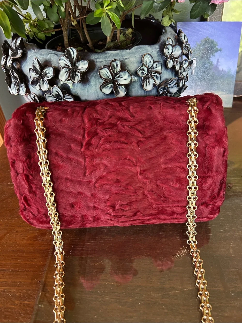 Rare Vintage Chanel Broadtail Mini Bag New